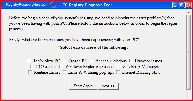 Click to view Registry Diagnostic Tool 1.0.2 screenshot